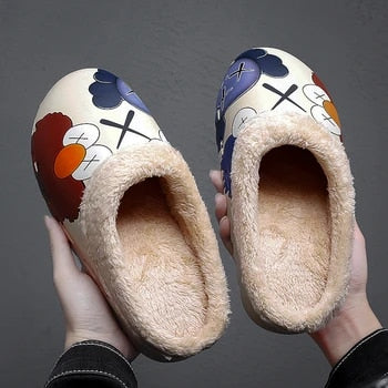 EVA Winter Leisure Home Women Shoes Non-Slip Warm Simple Slippers Thick Sole Waterproof Fashion Household Chaussures For Men