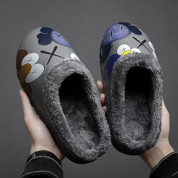 EVA Winter Leisure Home Women Shoes Non-Slip Warm Simple Slippers Thick Sole Waterproof Fashion Household Chaussures For Men