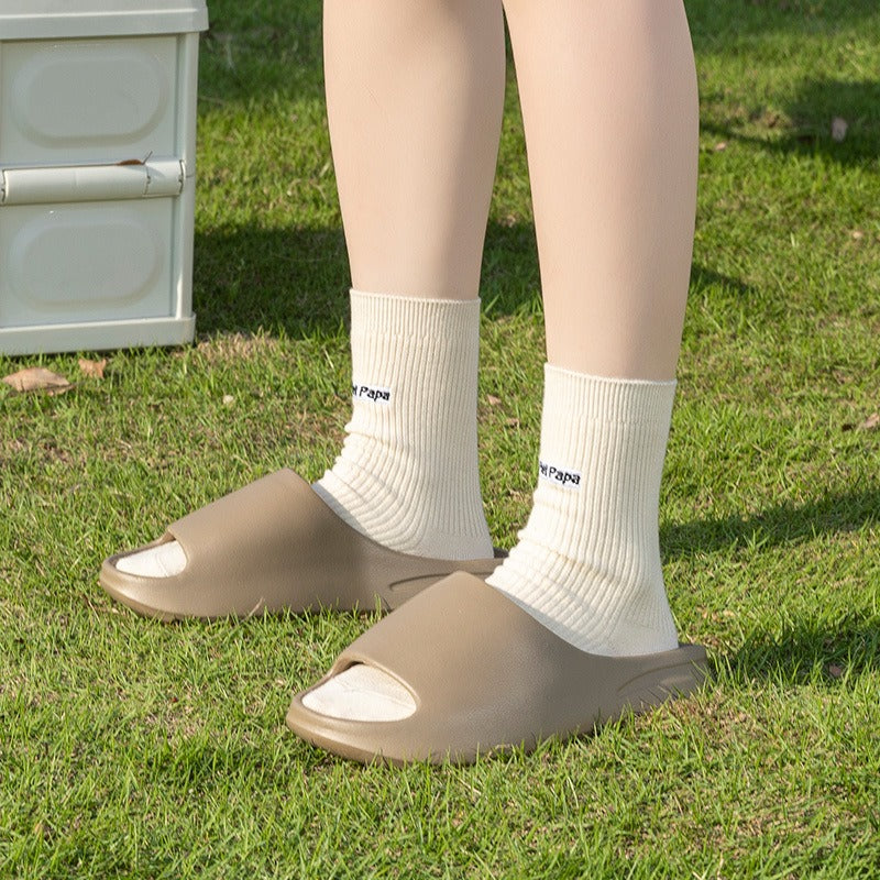 Slippers Men's Internet celebrity coconut slippers summer outer wear thick-soled beach slippers