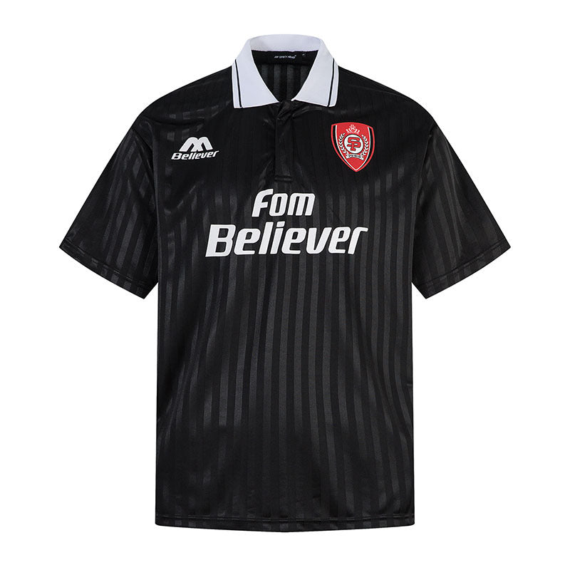 Men's Sportswear Retro Brand Print Polo Collar Short Sleeve T-Shirt for Men and Women Summer