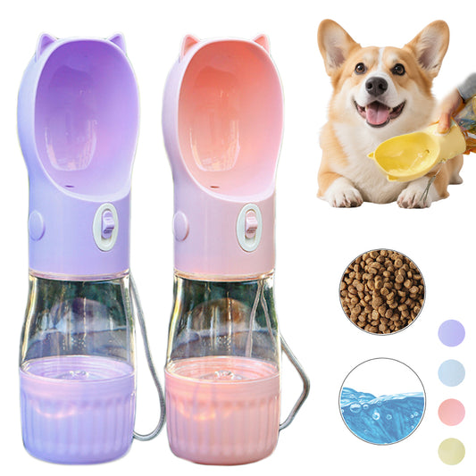 Portable 2 In 1 Dog Water Bottle