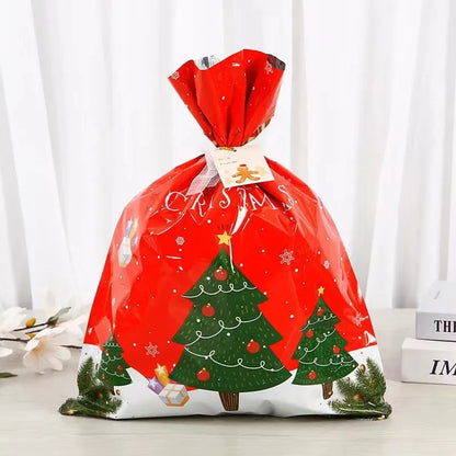 Christmas Drawstring Gift Bags – Reusable Holiday Pouches for Presents & Treats